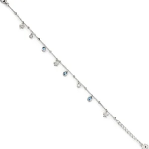 Pulseras Con Piedras | LINEARGENT Pulseras con colgantes tono aquamarine con motivos redondos y estrella
