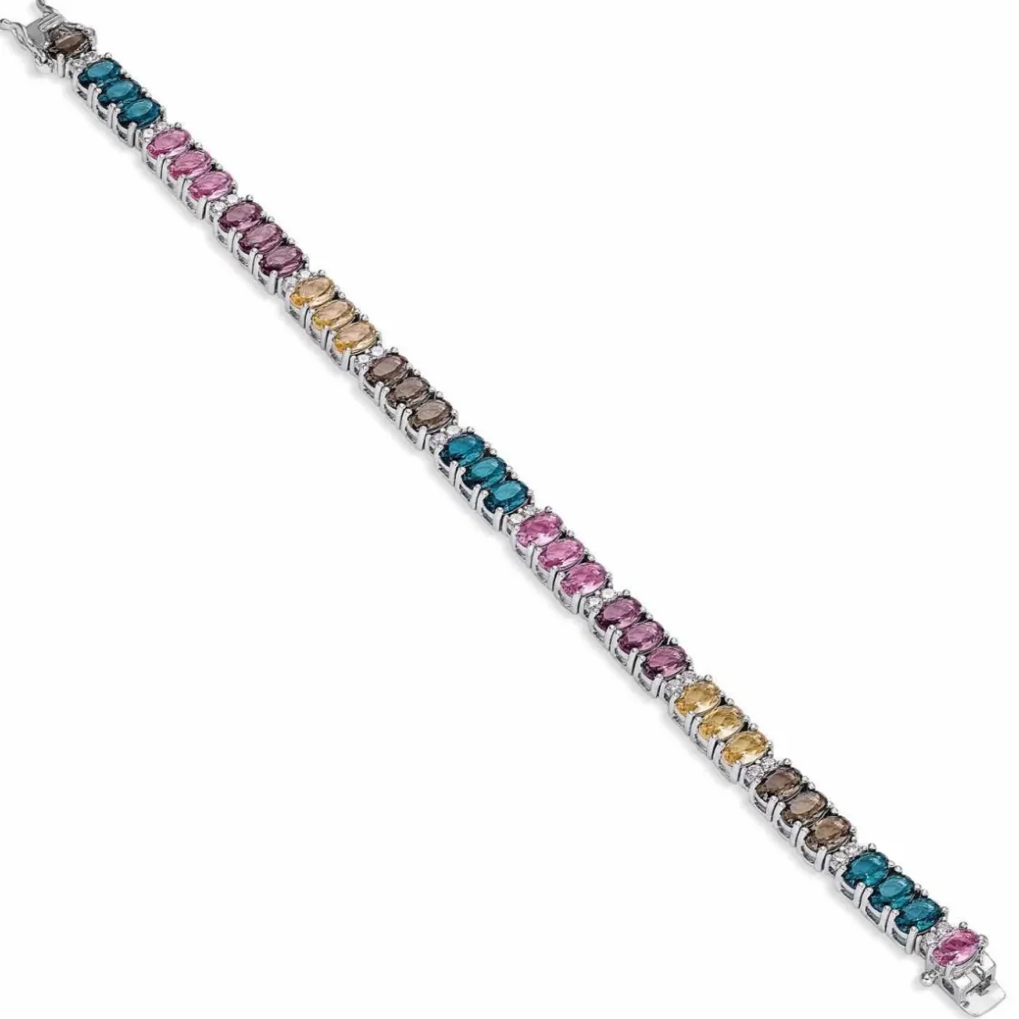Pulseras Con Piedras | Pulsera Riviere | LINEARGENT Pulseras con piedras brillantes y circonitas