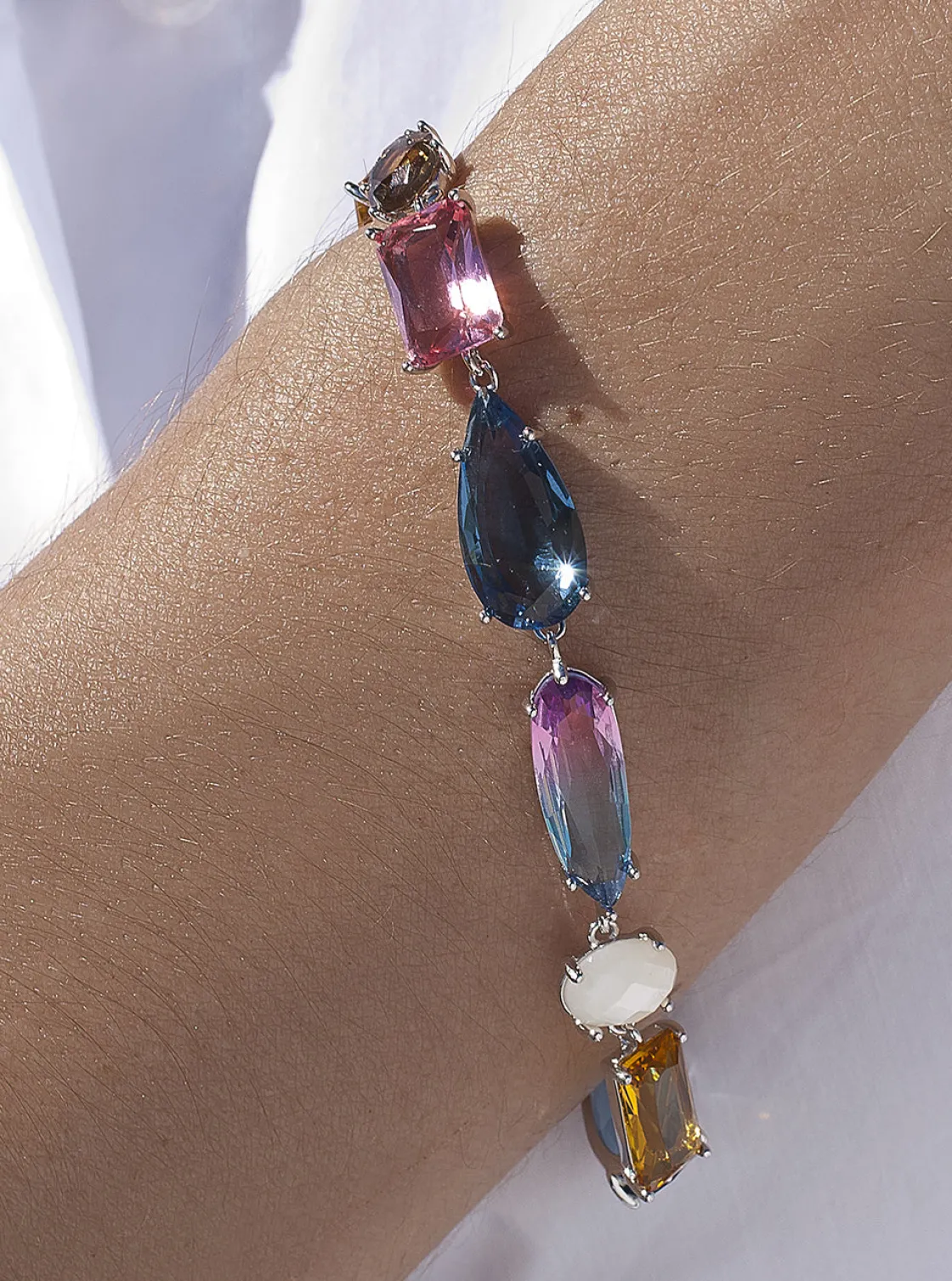 Pulseras Con Piedras | LINEARGENT Pulseras con piedras con diseño gemas tono degradado