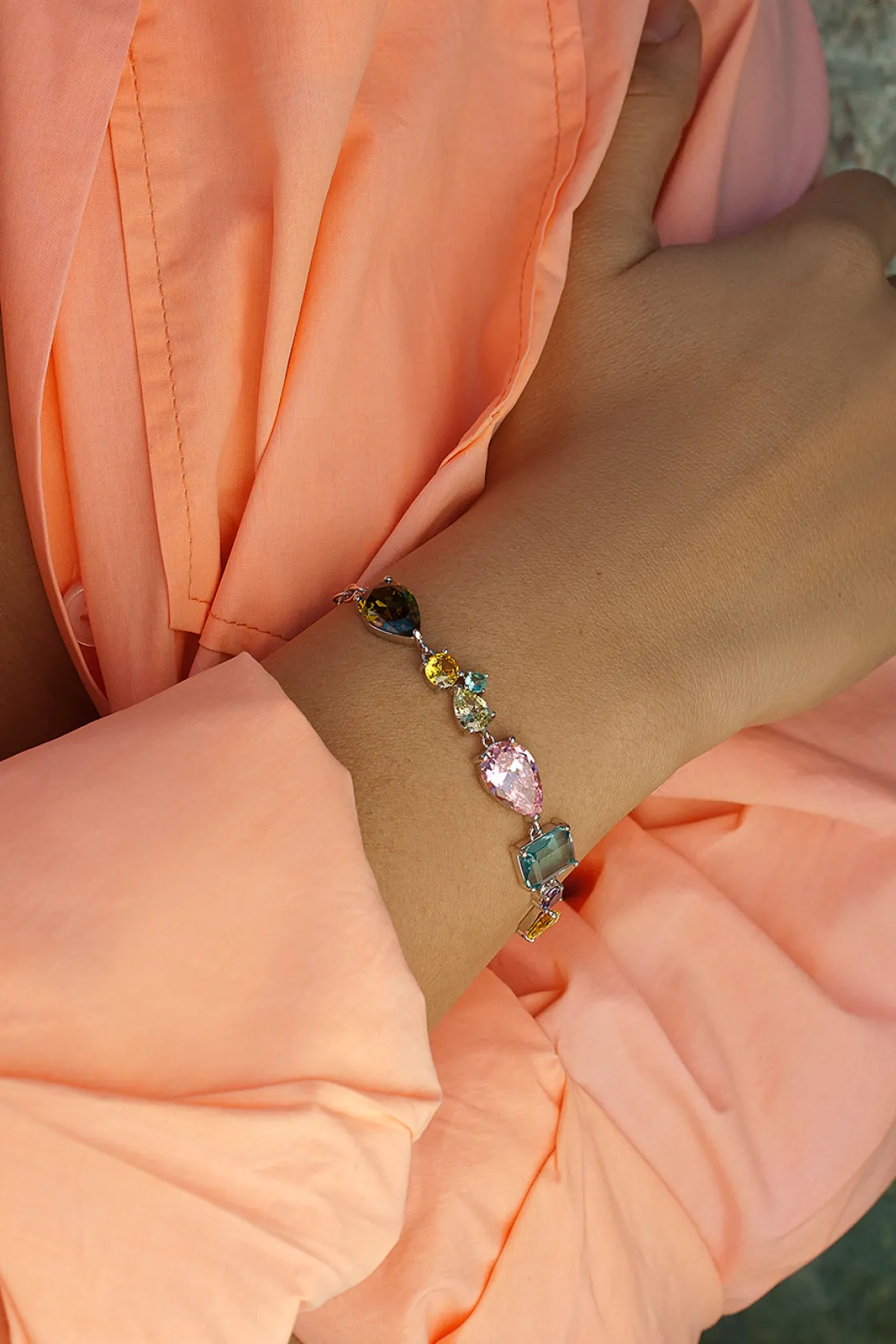 Pulseras Con Piedras | LINEARGENT Pulseras con piedras de colores brillantes multi talla