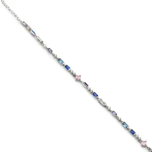 Pulseras Con Piedras | LINEARGENT Pulseras con piedras de colores de plata en tonos frios