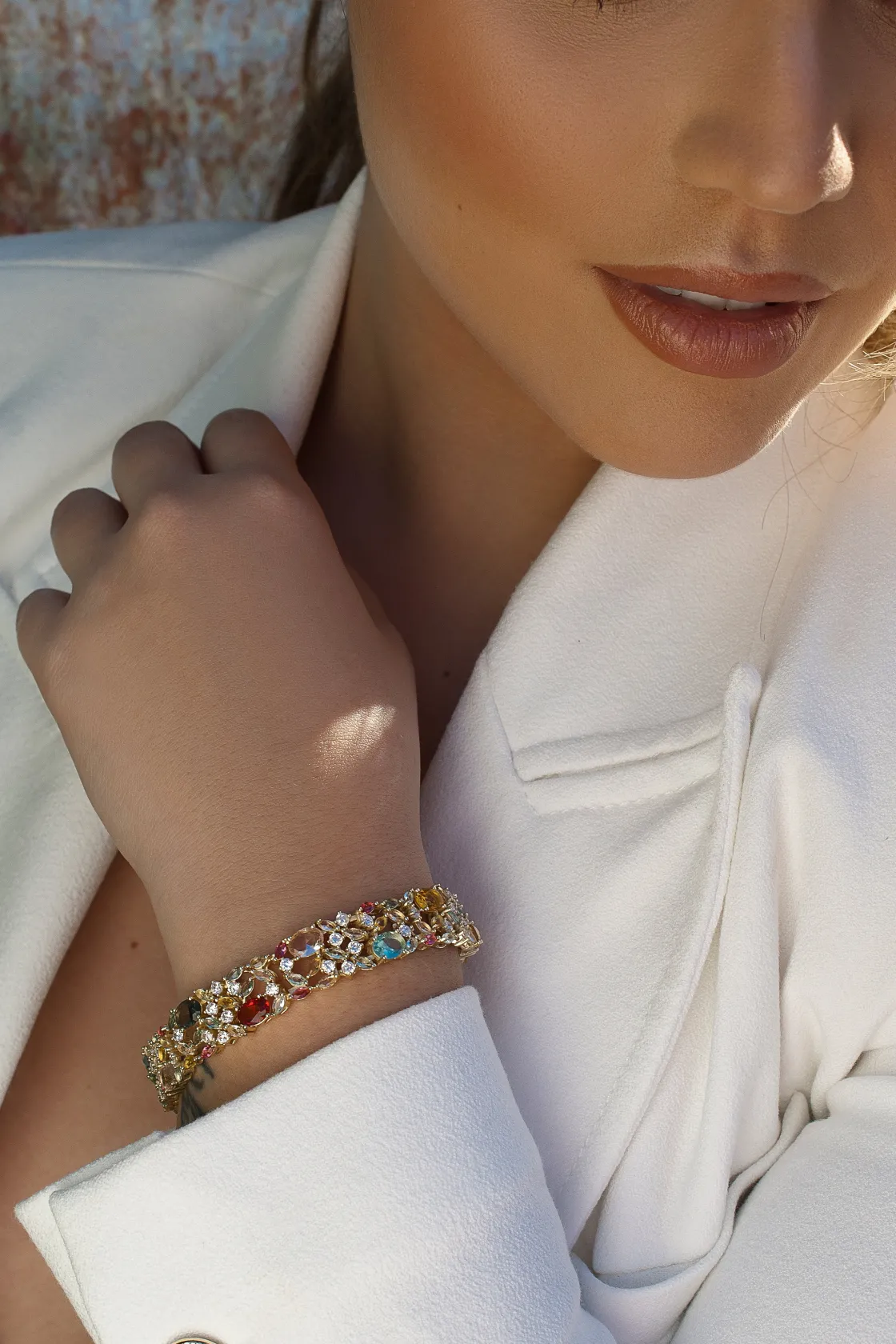 Pulseras Con Piedras | LINEARGENT Pulseras con piedras de colores en tonos amarillos azules y circonita blanca