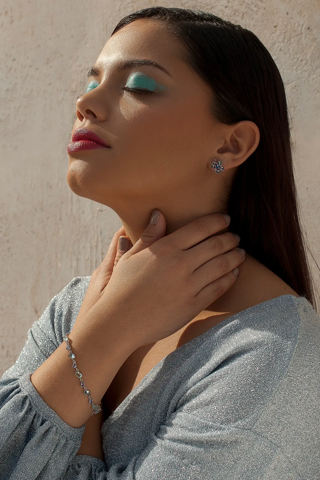 Pulseras Con Piedras | LINEARGENT Pulseras con piedras de colores en tonos azules y verdes