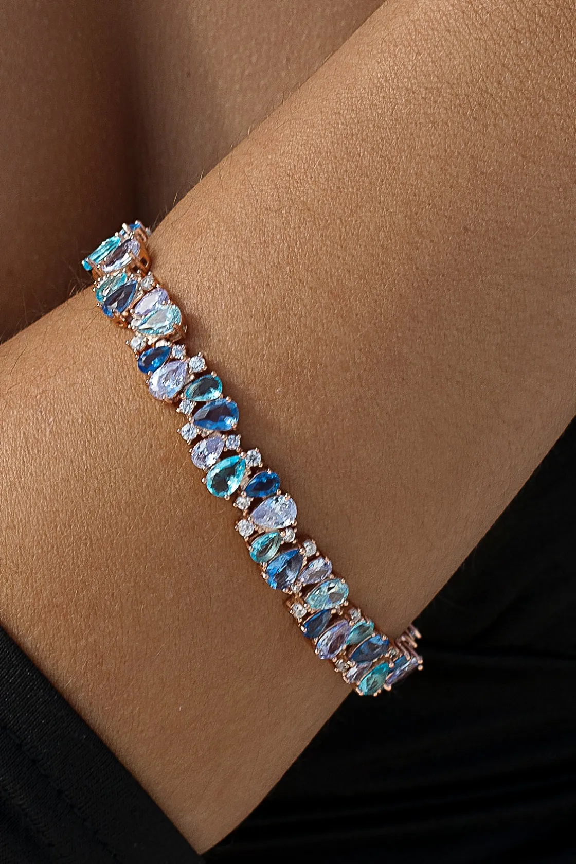 Pulseras Con Piedras | LINEARGENT Pulseras con piedras de colores en tonos fríos