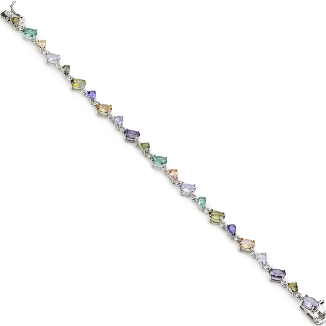Pulseras Con Piedras | LINEARGENT Pulseras con piedras de colores tonos morados y verdes