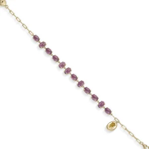 Pulseras Con Piedras | LINEARGENT Pulseras con piedras de plata de circonitas amatista y andratita