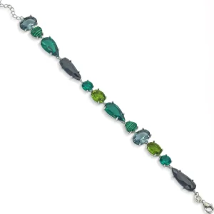 Pulseras Con Piedras | LINEARGENT Pulseras con piedras diseño tonos verdes y azúl