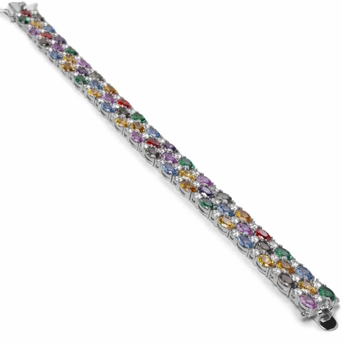 Pulseras Con Piedras | LINEARGENT Pulseras con piedras en plata diseño multicolor