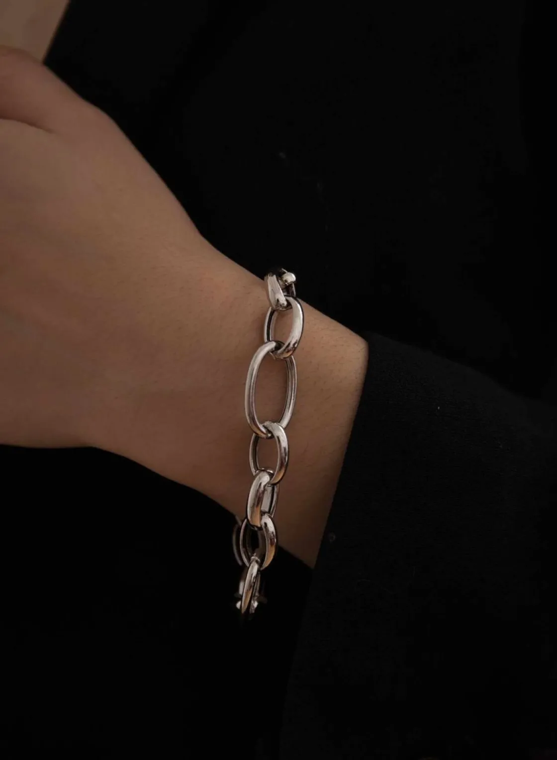 Pulsera Eslabones Plata | LINEARGENT Pulseras eslabones plata diseño en dos tamaños