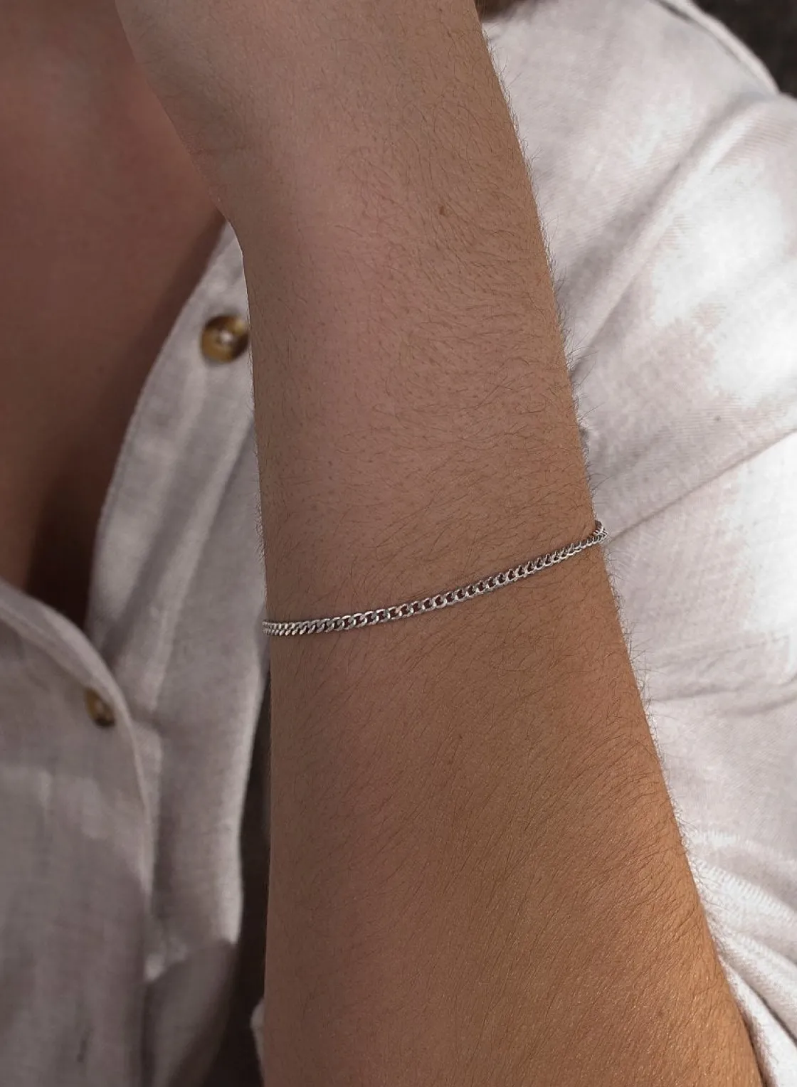 Pulseras Finas | LINEARGENT Pulseras finas de plata diseño cadena