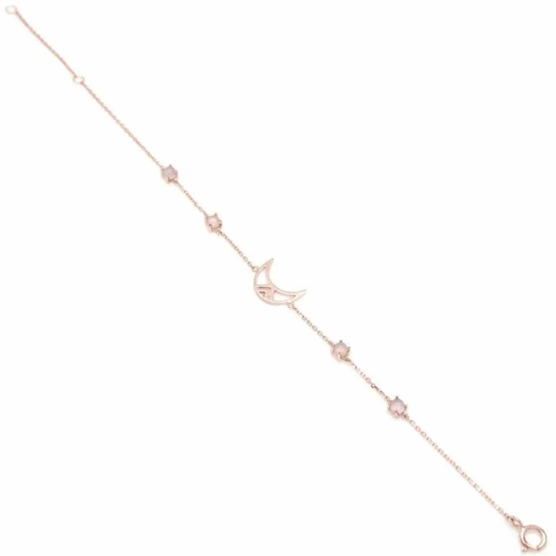 Pulseras Finas | LINEARGENT Pulseras finas de plata diseño luna con bolitas