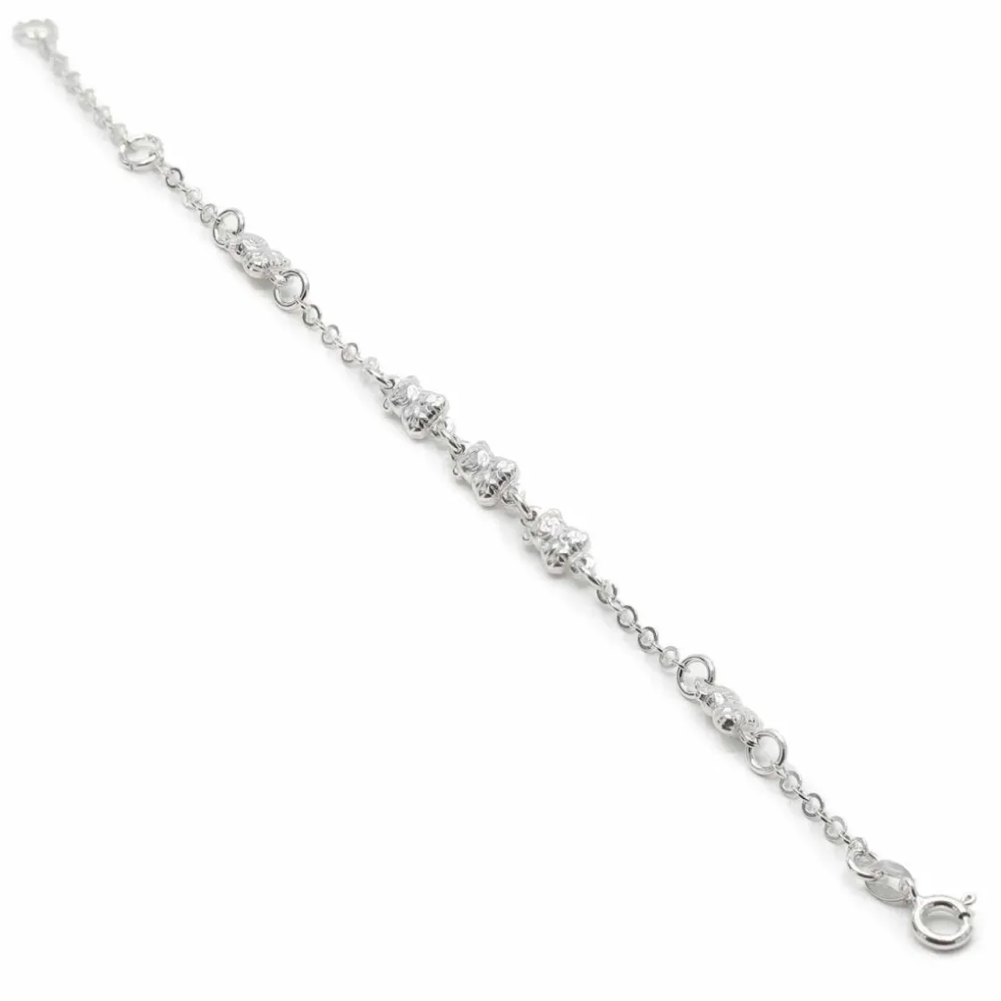 Pulseras Finas | LINEARGENT Pulseras finas de plata diseño osos con volumen