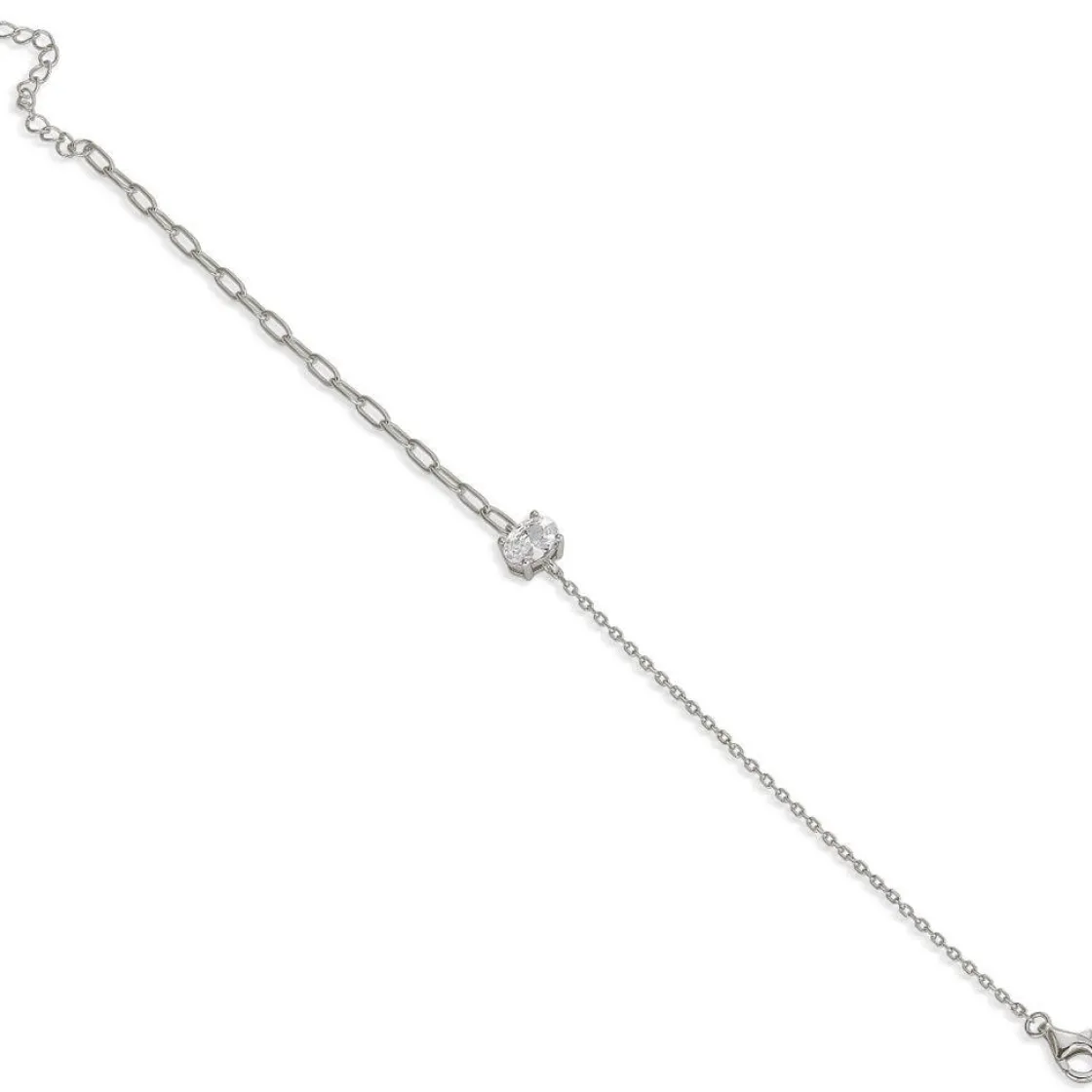 Pulseras Finas | LINEARGENT Pulseras finas de plata diseño oval