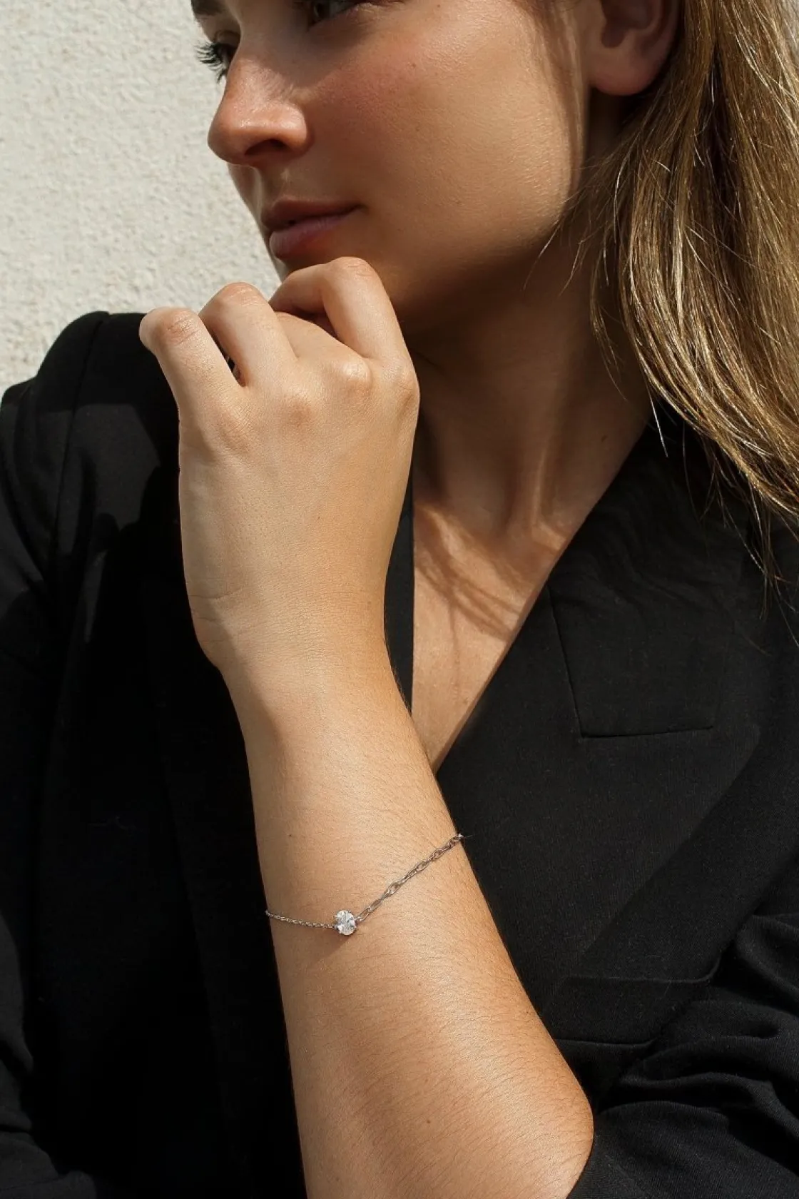 Pulseras Finas | LINEARGENT Pulseras finas de plata diseño oval