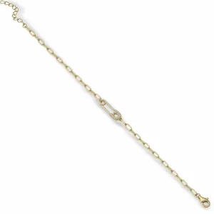 Pulsera Eslabones Plata | LINEARGENT Pulseras finas de plata en dorado diseño impredible
