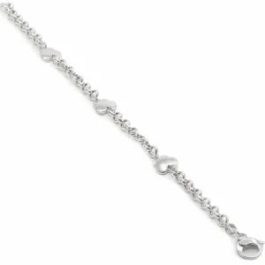Pulseras Finas | LINEARGENT Pulseras finas de plata lisa diseño triple mariposa