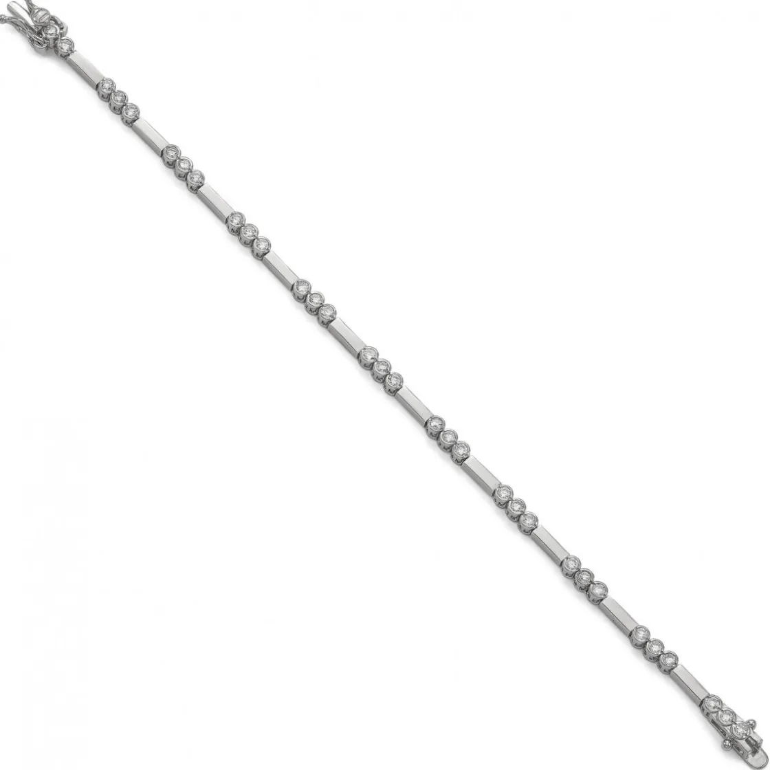 Pulseras Finas | LINEARGENT Pulseras finas de plata múltiples motivos de quarzo adamantinos