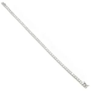 Pulseras Brillantes | Pulsera Riviere | LINEARGENT Pulseras riviere de plata con circonita talla radiante